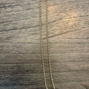 Elegant Gold Rope Chain Necklace